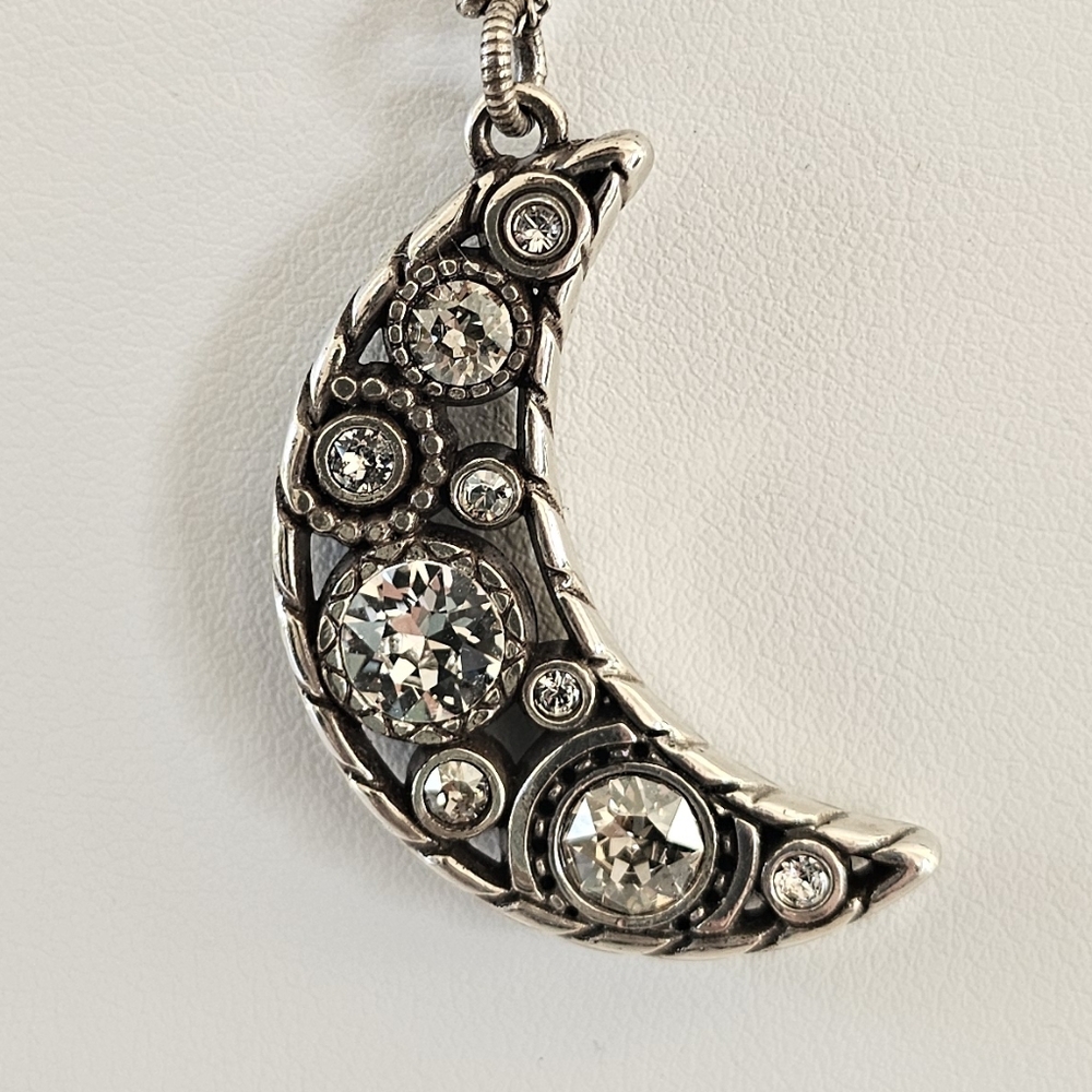 Hard To Find Brighton Collectibles Halo Moon Crystal Necklace Retired